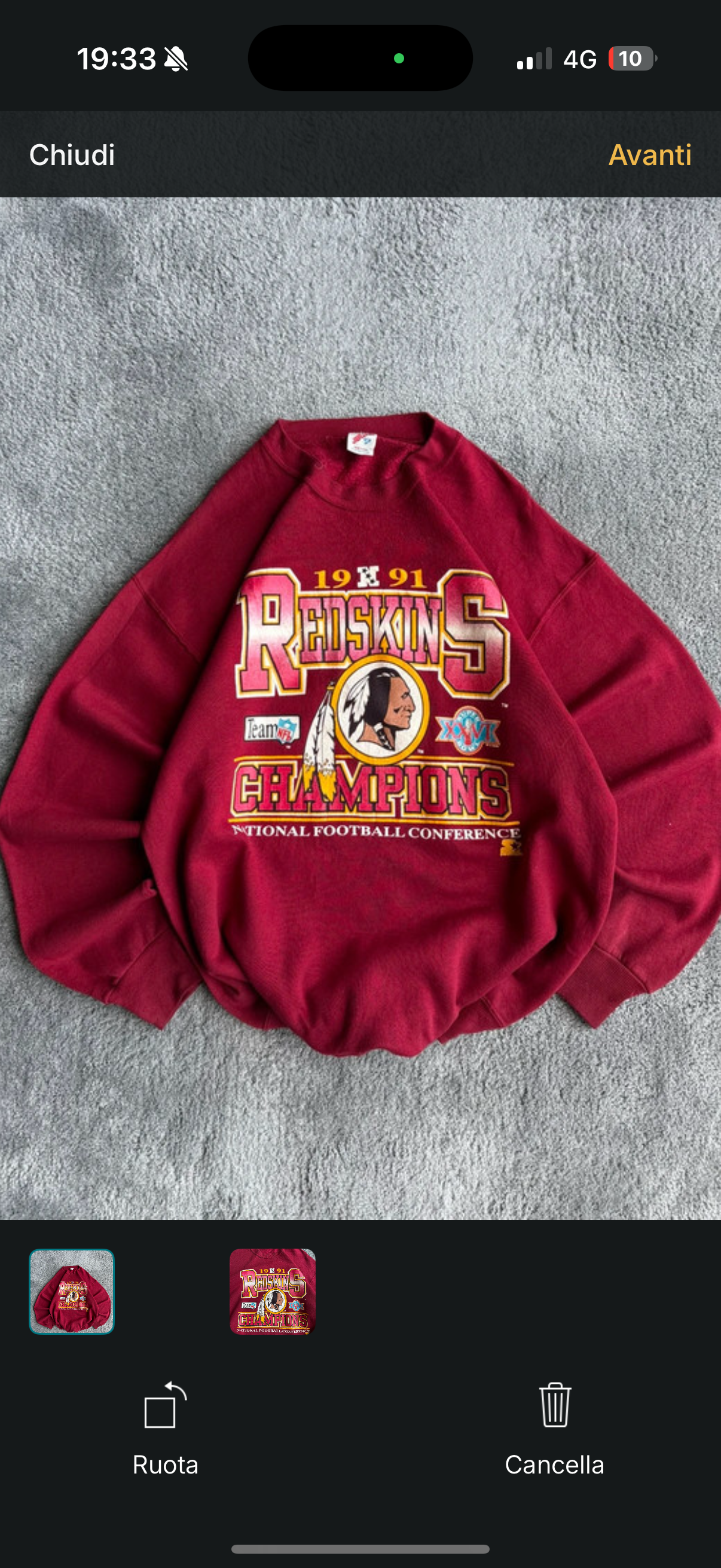 Vintage 1991 redskins sweatshirt